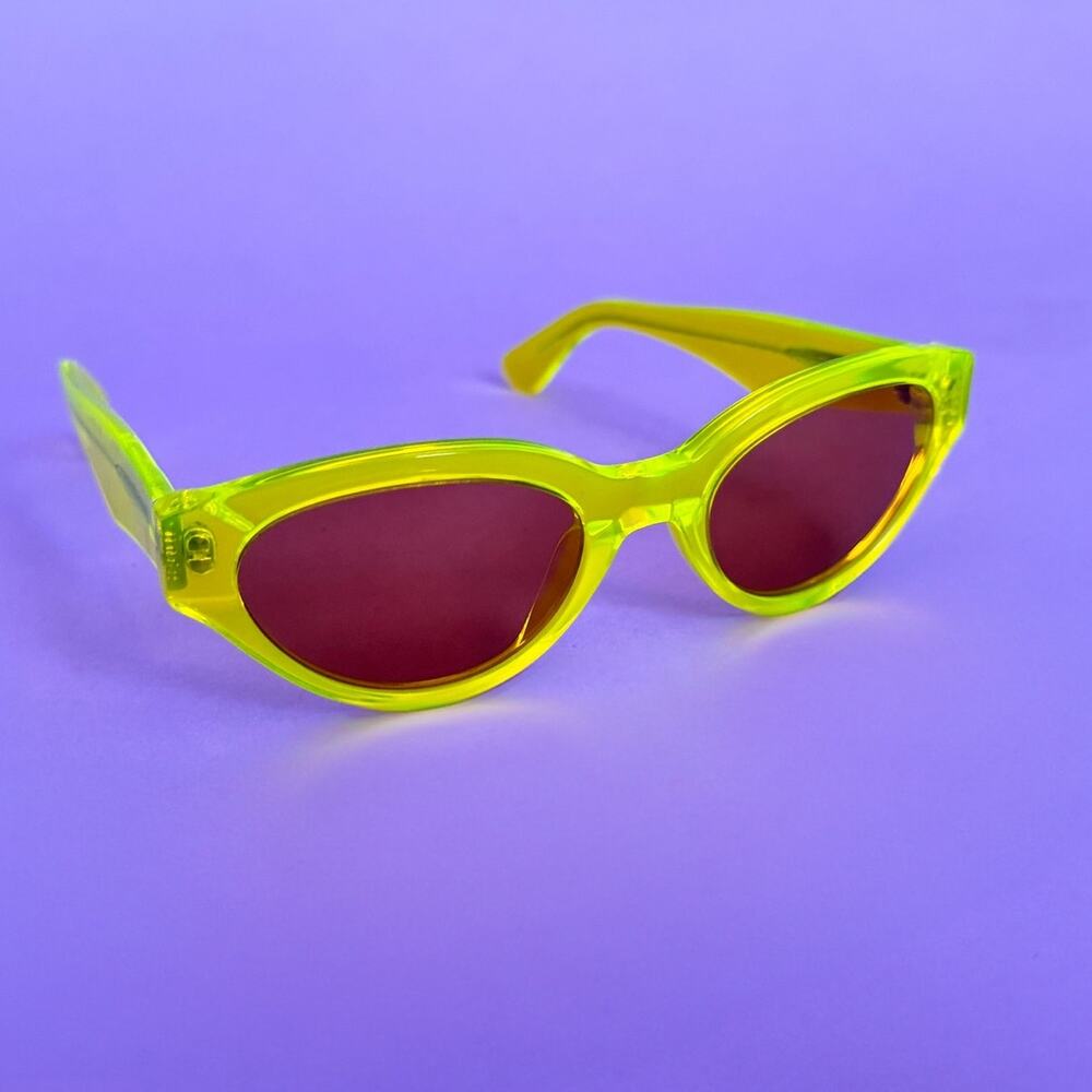 Retrosuperfuture Drew Mama Neon Green Sunglasses